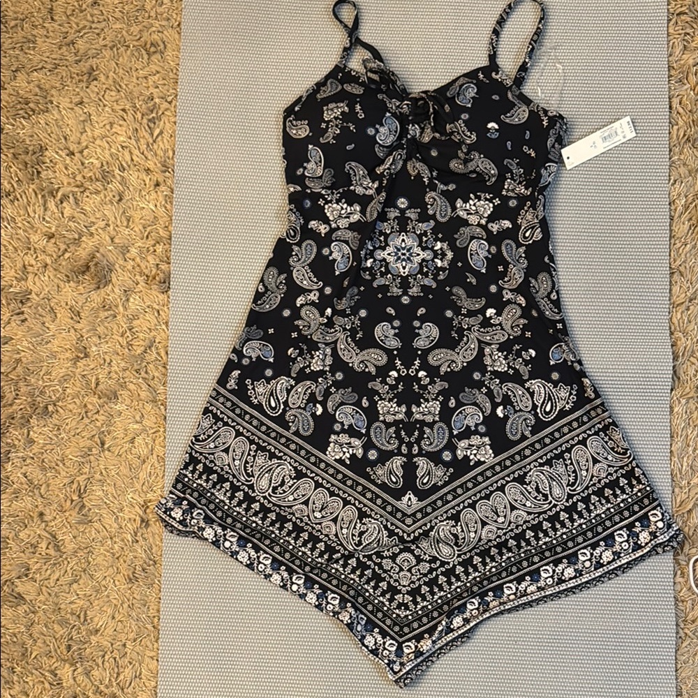 Black and White Paisley Romper